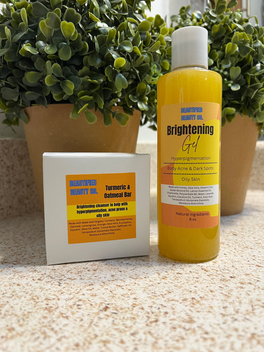 Brightening Gel & Turmeric Bar Duo